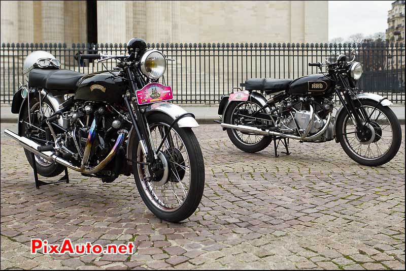 12e traversee de paris motos vincent hrd panthéons